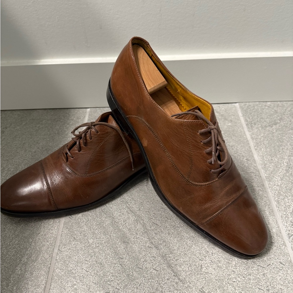 Undandy - Brown Leather Men's Captoe Oxfords